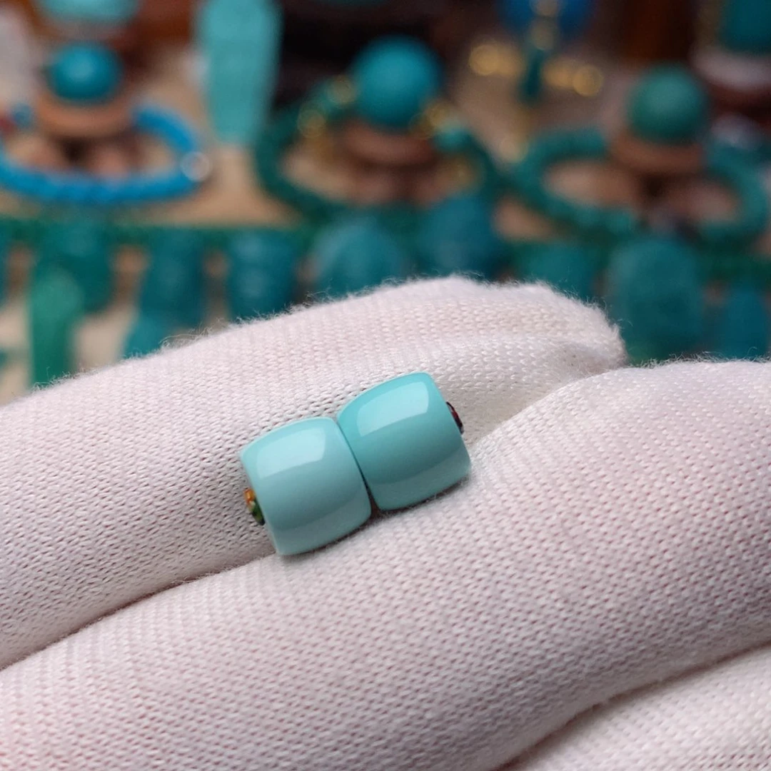 绿松石珠宝奇石未镶嵌7.5mm