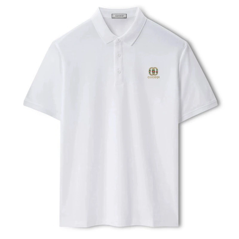GUGEQI/古哥奇   夏季棉POLO新款男士舒适修身纯色衫翻领时尚休闲