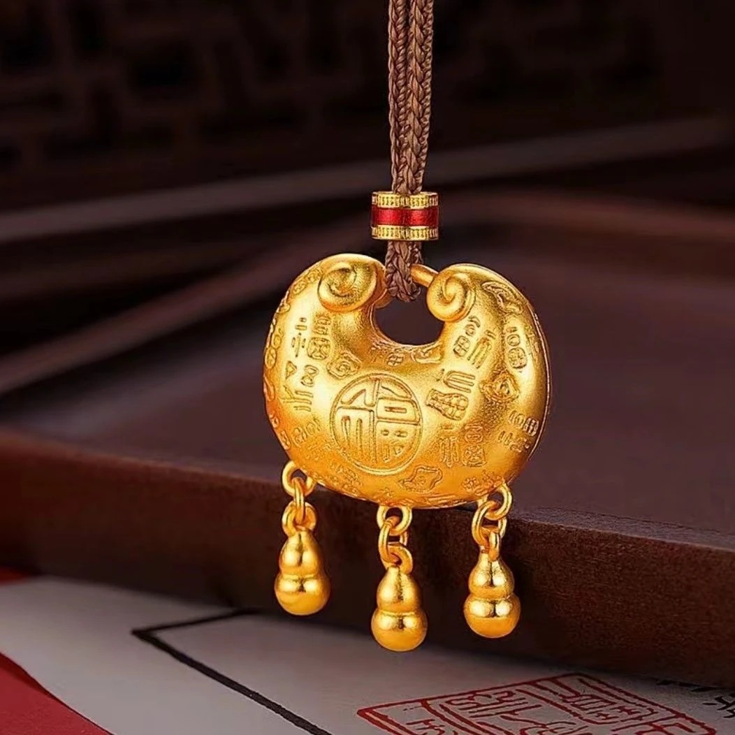 【古风百福胖福吊坠】铃铛葫芦流苏项链ins小饰品