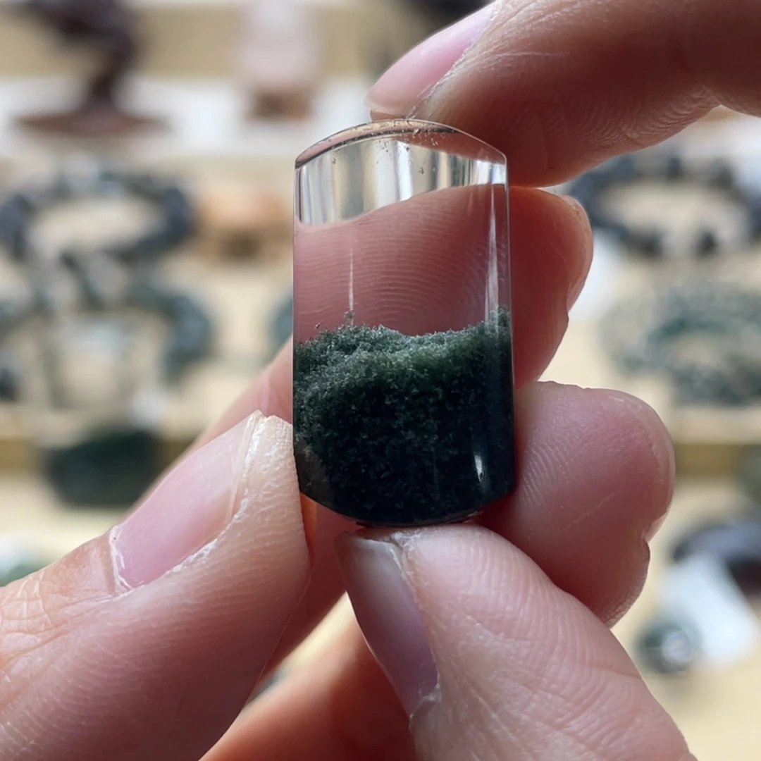 水晶颈饰未镶嵌绿幽灵吊坠