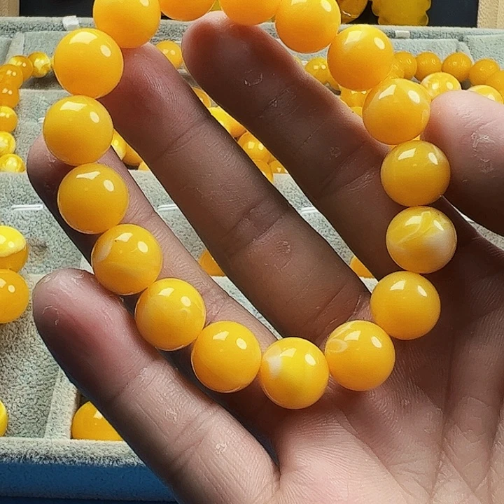 未镶嵌琥珀手链高货蜜蜡毕业