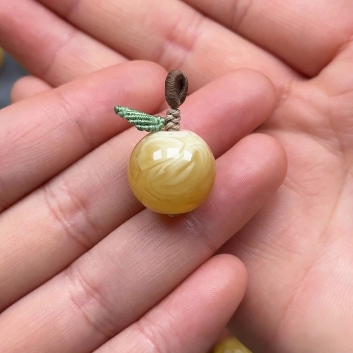 琥珀未镶嵌珠宝奇石蜜蜡苹果珠