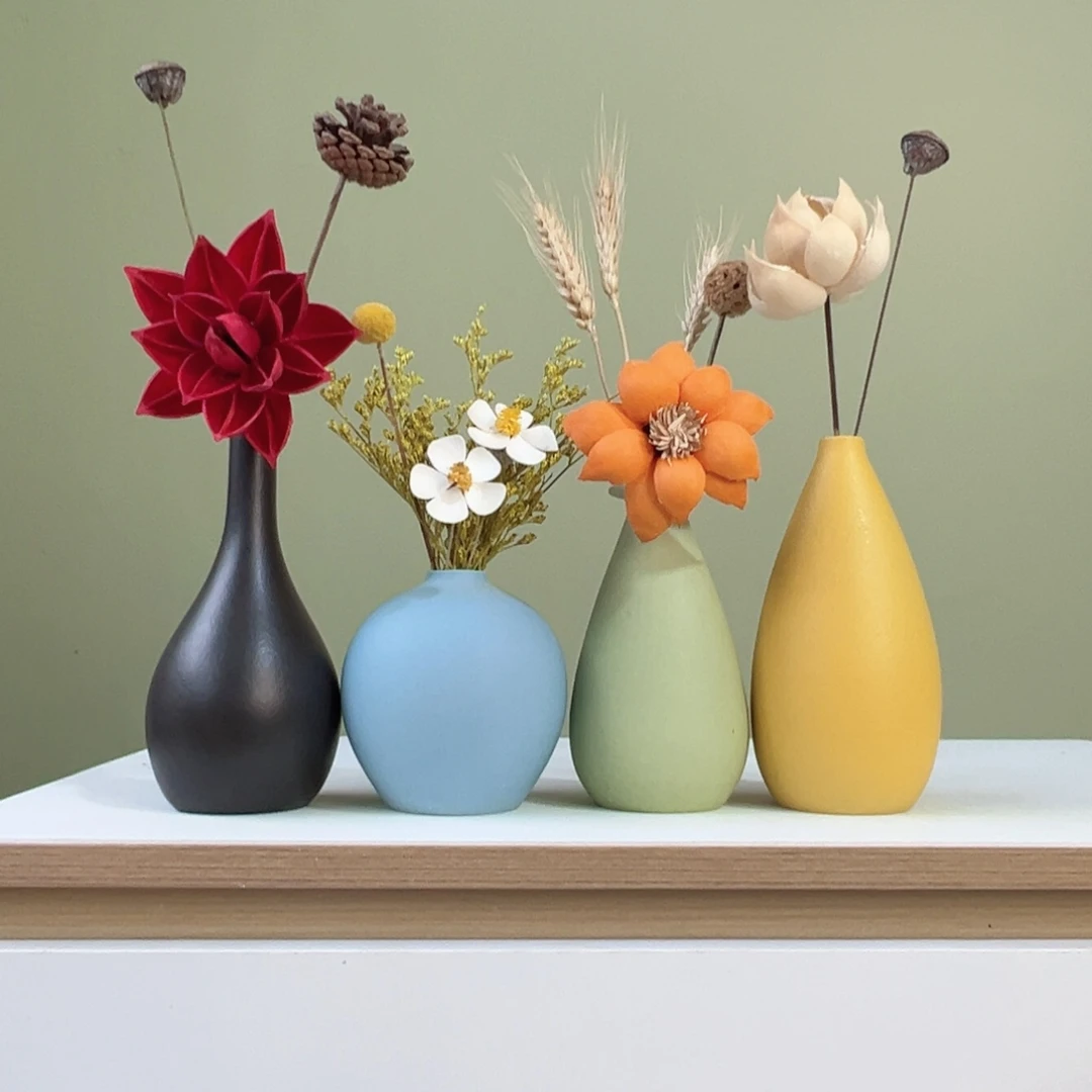 景德镇陶瓷花瓶景德镇手作陶瓷花瓶摆件无孔