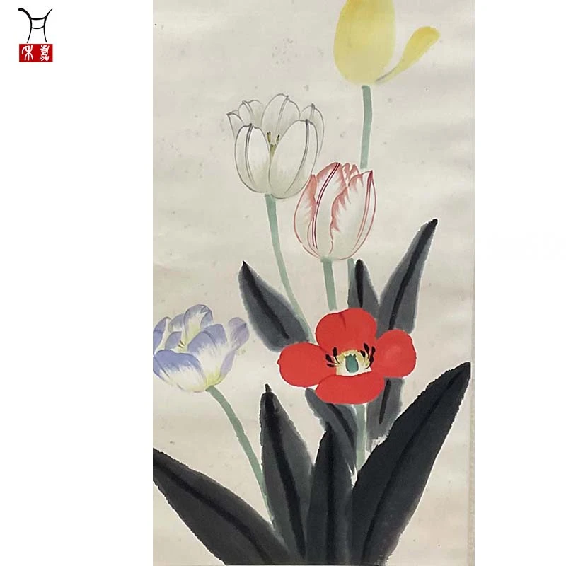 K1002花卉立轴69x45/2.7平尺