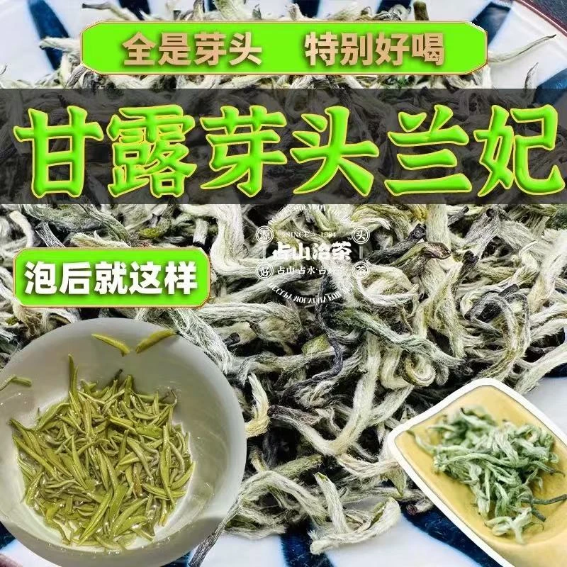 甘露小芽头采兰妃蒙顶甘露芽头好茶兰花茶黄芽明前新茶浓香耐泡