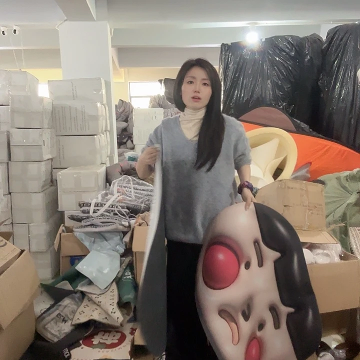 PU瑕疵污渍多色大号椭圆地垫脚垫发一