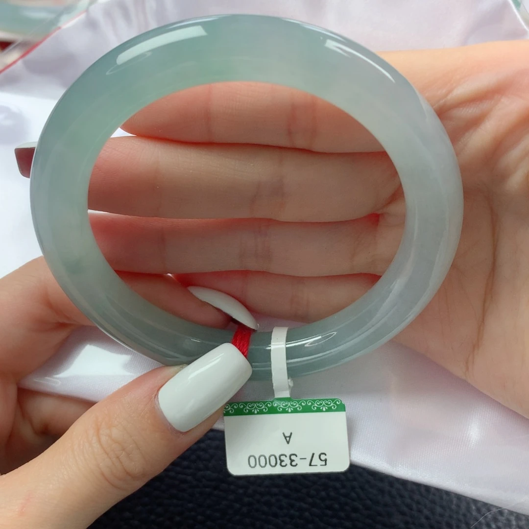 未镶嵌手镯翡翠冰冰胶胶半山水圆条57