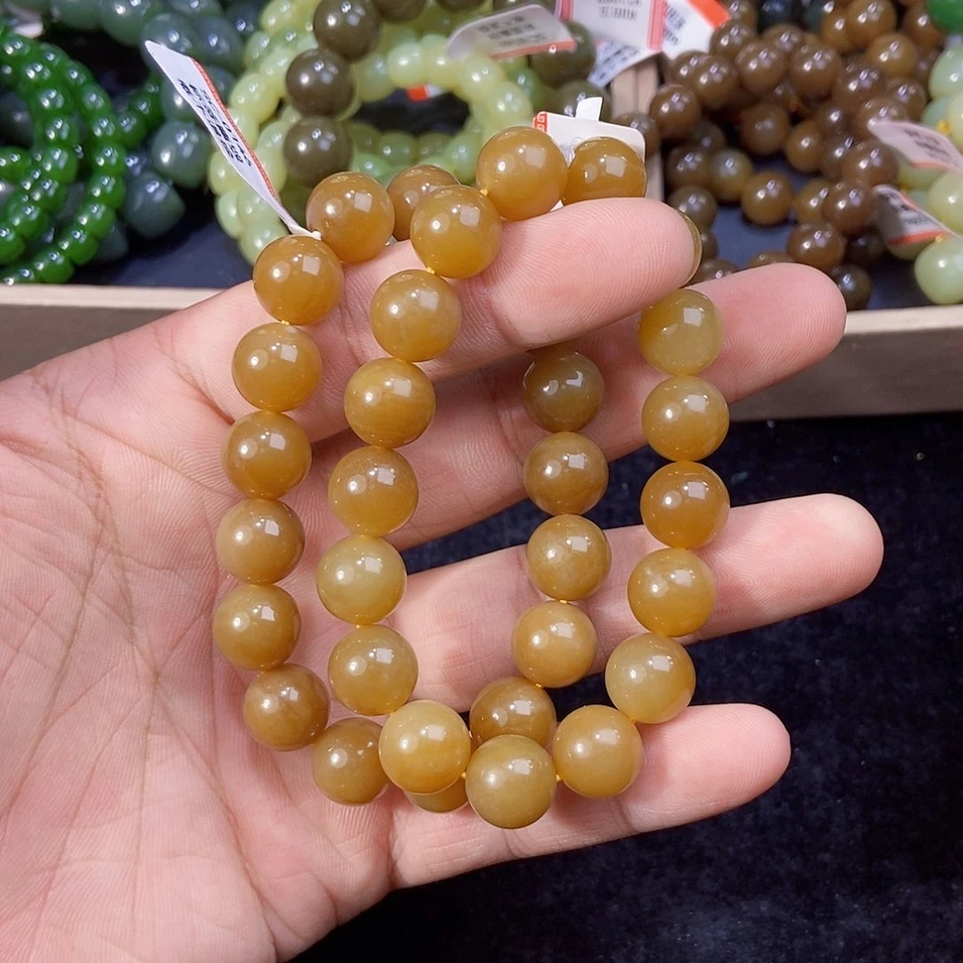 手串未镶嵌和田玉纯天然卡12新疆且末料糖料多样性发一