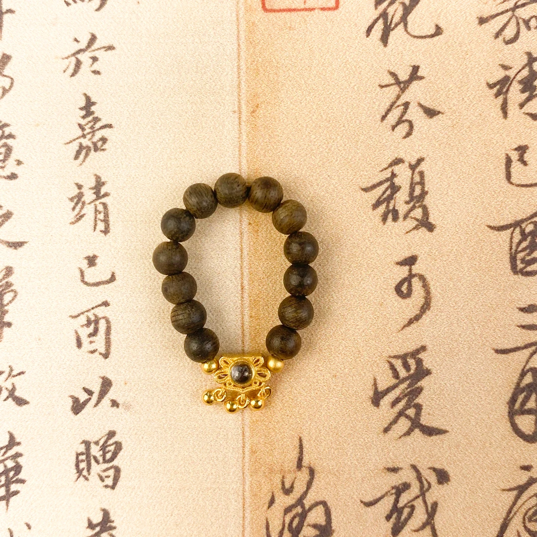 (匠心沉香)黄棋戒指0.4沉水