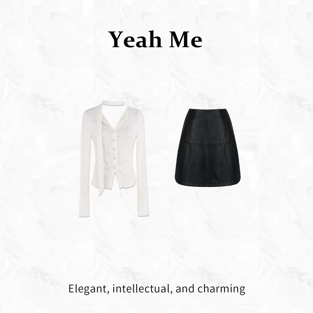 Yeah Me/也觅【绅雅都市】秋季新款短裙套装古典高级感百搭半身裙女