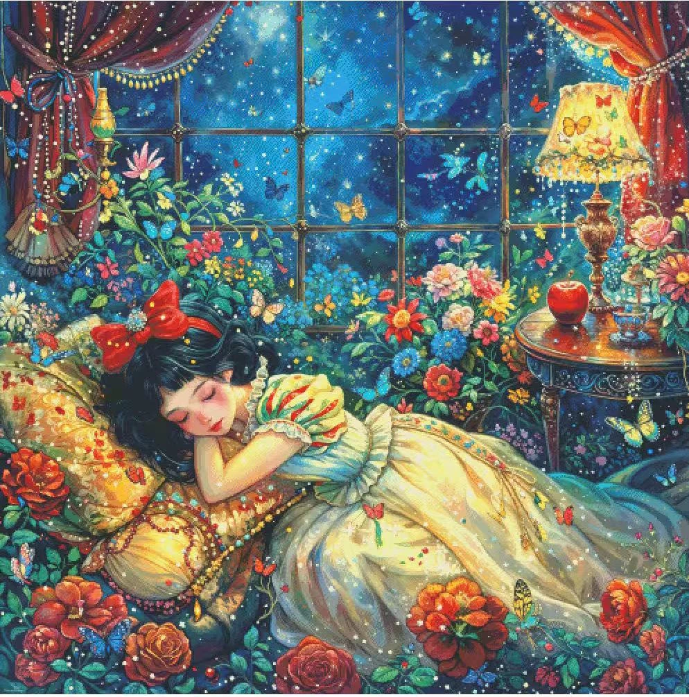 洛兮手作独家原创版权十字绣：白雪公主（saga电子图，无纸图）