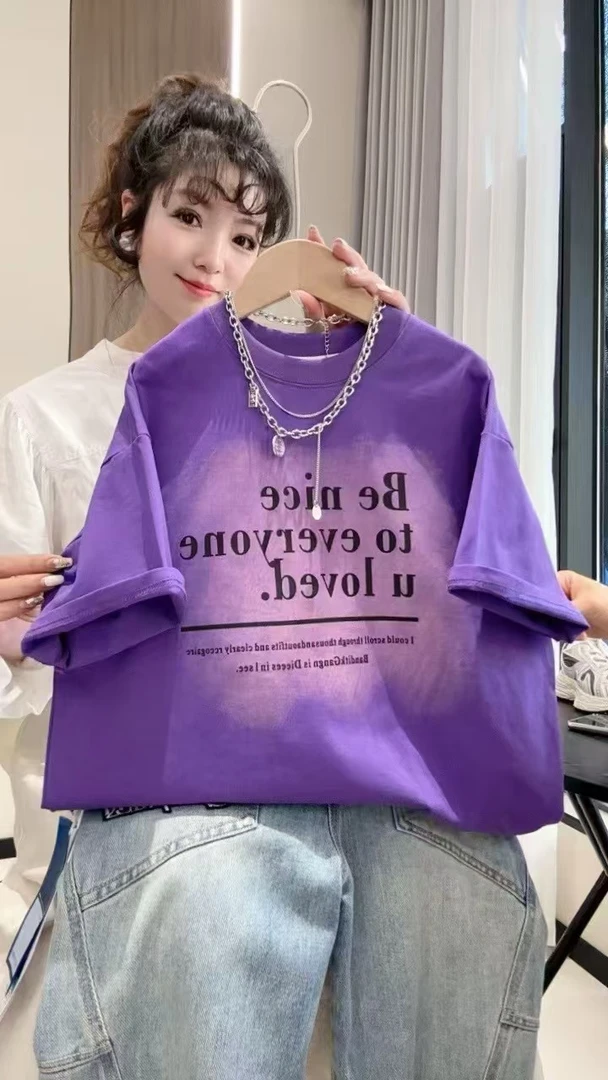 夏季休闲宽松型字母短袖2025新款男童T恤宽松ins洋气夏装时尚百搭