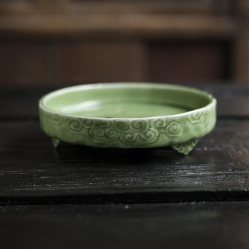【小田甄陶】山岚绿-灰念-菀颜壶承（灰念0462）