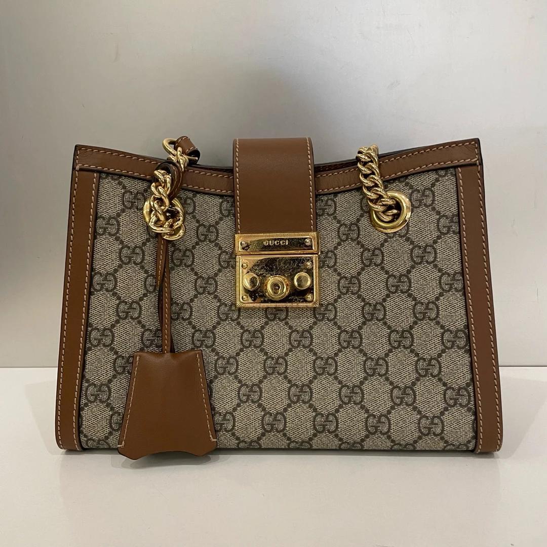 99新 GUCCI/古驰 gucci小三包焦糖 98新