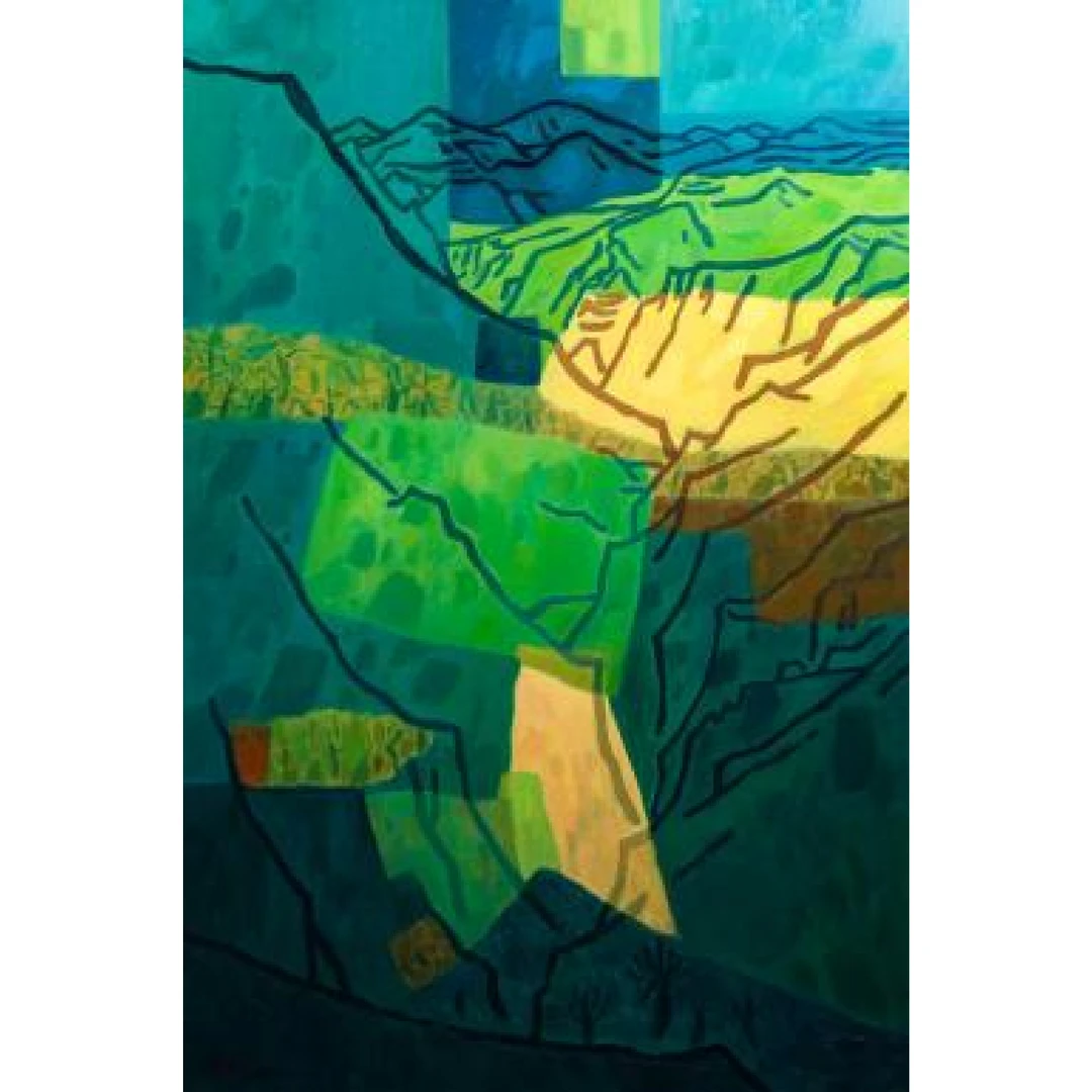 1935 生辉《远山》，规格：120x80cm，材质：布面油画