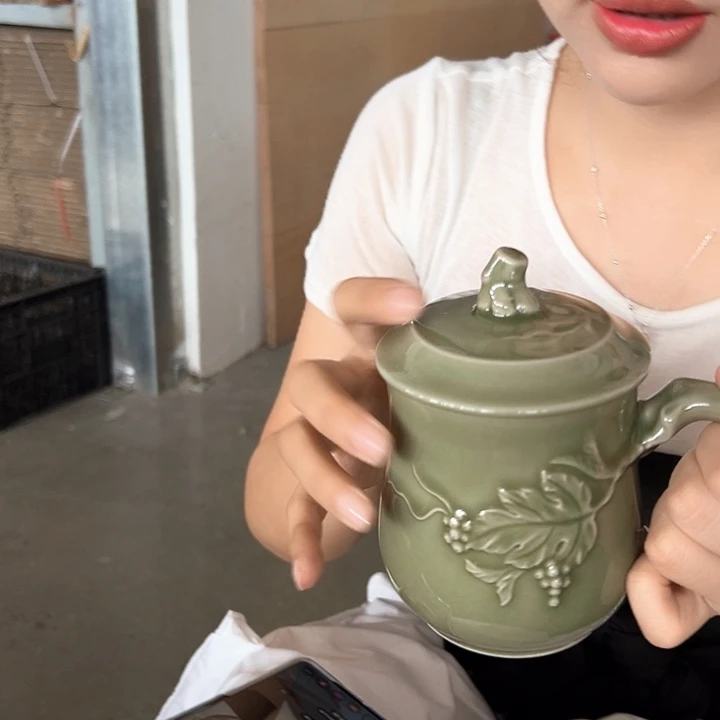 龙泉云间青瓷小米茶器