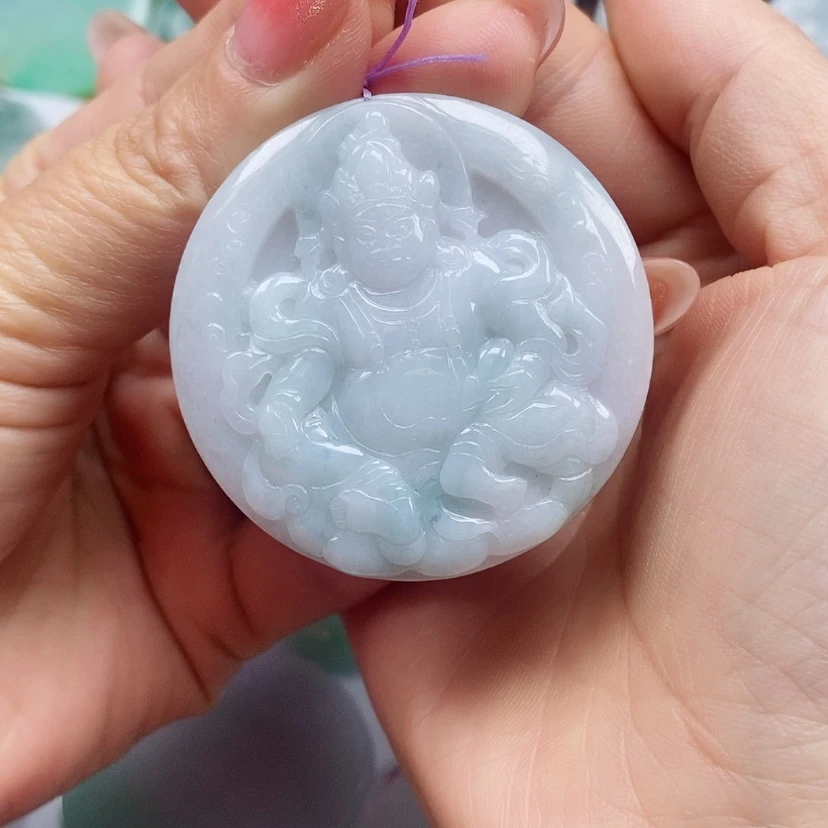 【闪购商品】翡翠颈饰未镶嵌天然翡翠A货黄财神