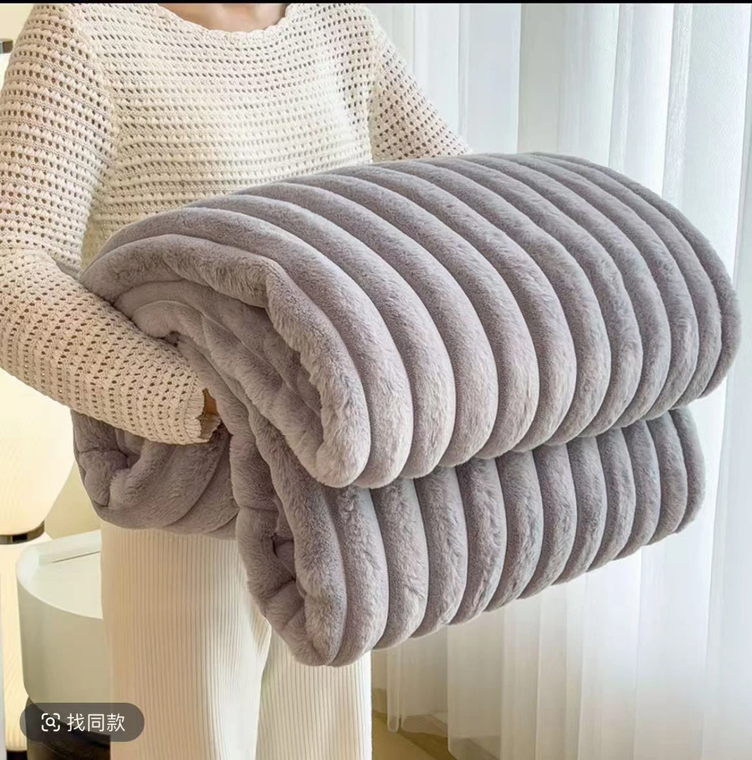 一毯两用绒毛毯沙发毯子小毛毯被冬季加厚盖毯办公室午睡毯珊瑚绒