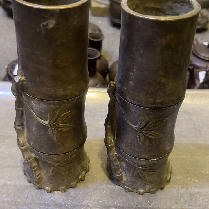 一***风黄铜摆件，文房摆件