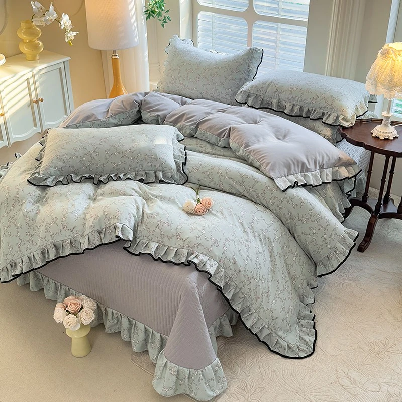 【床盖花边款 A类针织双层纱花边款床盖】春夏四季款2025新款A类针