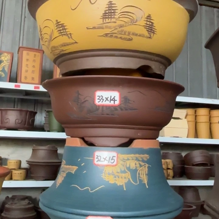 紫砂花盆            100-4