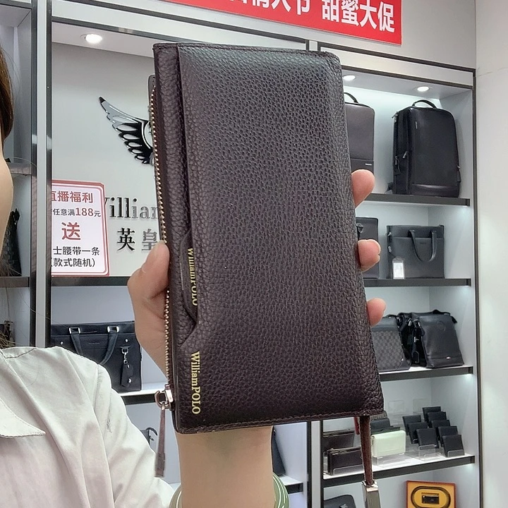 锦纶牛皮（革）真皮牛皮钱包