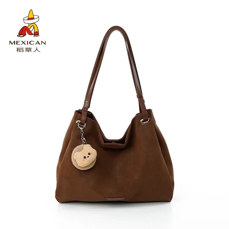 稻草人2025秋冬季新款简约通勤潮流百搭时尚单肩托特包斜挎包