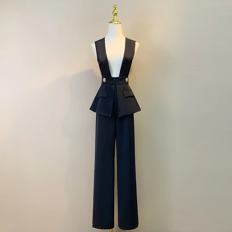 【现货福利】2024早秋新品时尚休闲气质背带裤 OHPAG01010