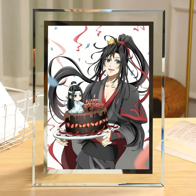 【48%回购率】魔道祖师动画蓝忘机魏无羡同款照片水晶相框动漫周