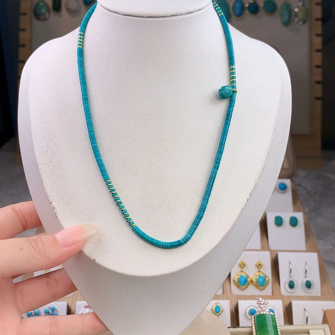 绿松石未镶嵌颈饰