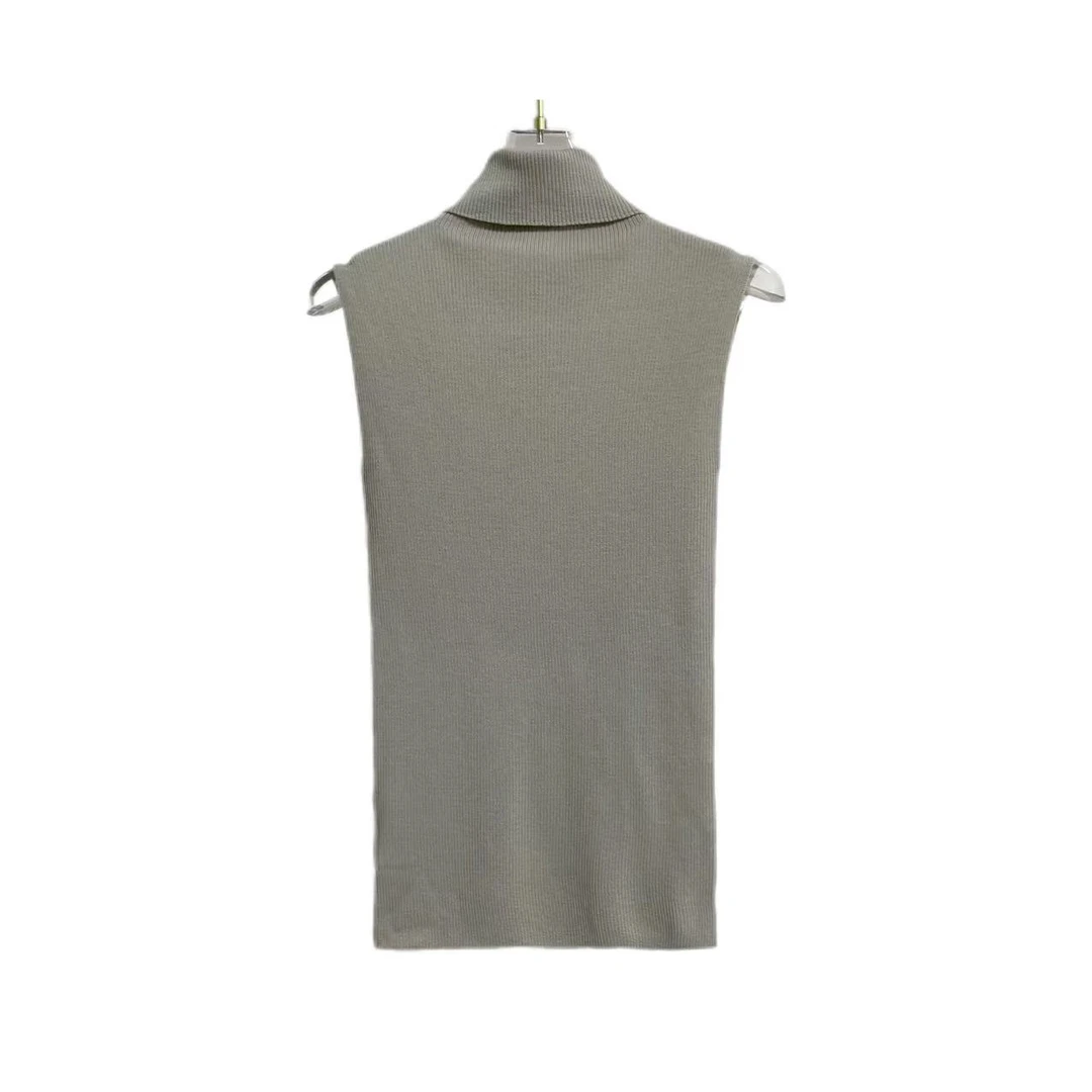 无袖显瘦高领背心 25A0491