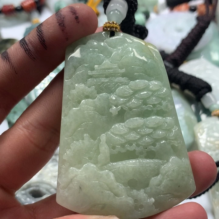 颈饰未镶嵌翡翠保真天然a货翡翠