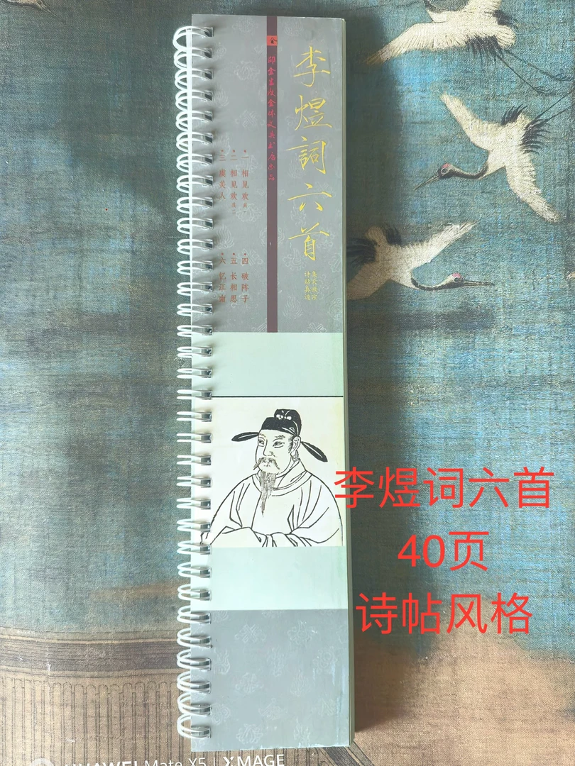 正楷南唐后主李煜词六首诗帖风格徽宗真迹集字板瘦金体卡片字帖