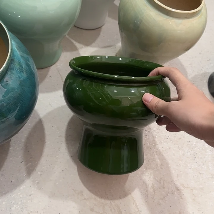 白泥花盆微瑕无孔