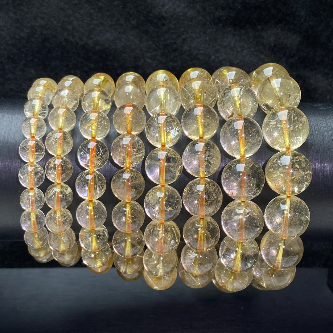 【星浩珠宝】金发晶手串8-10T144H442【多样性发一件】7mm-14mm可选