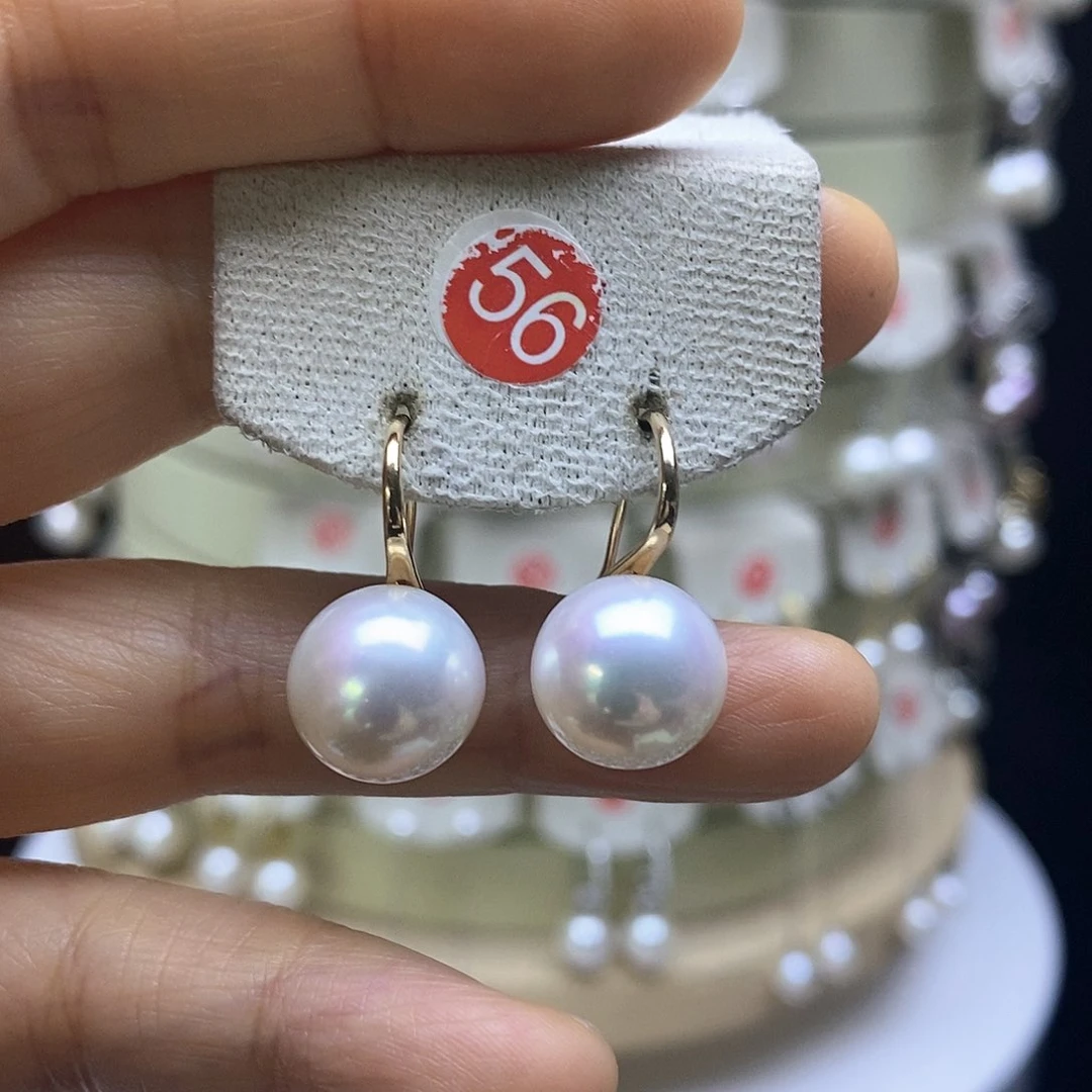 淡水珍珠耳饰银S925镶嵌嫫*茹