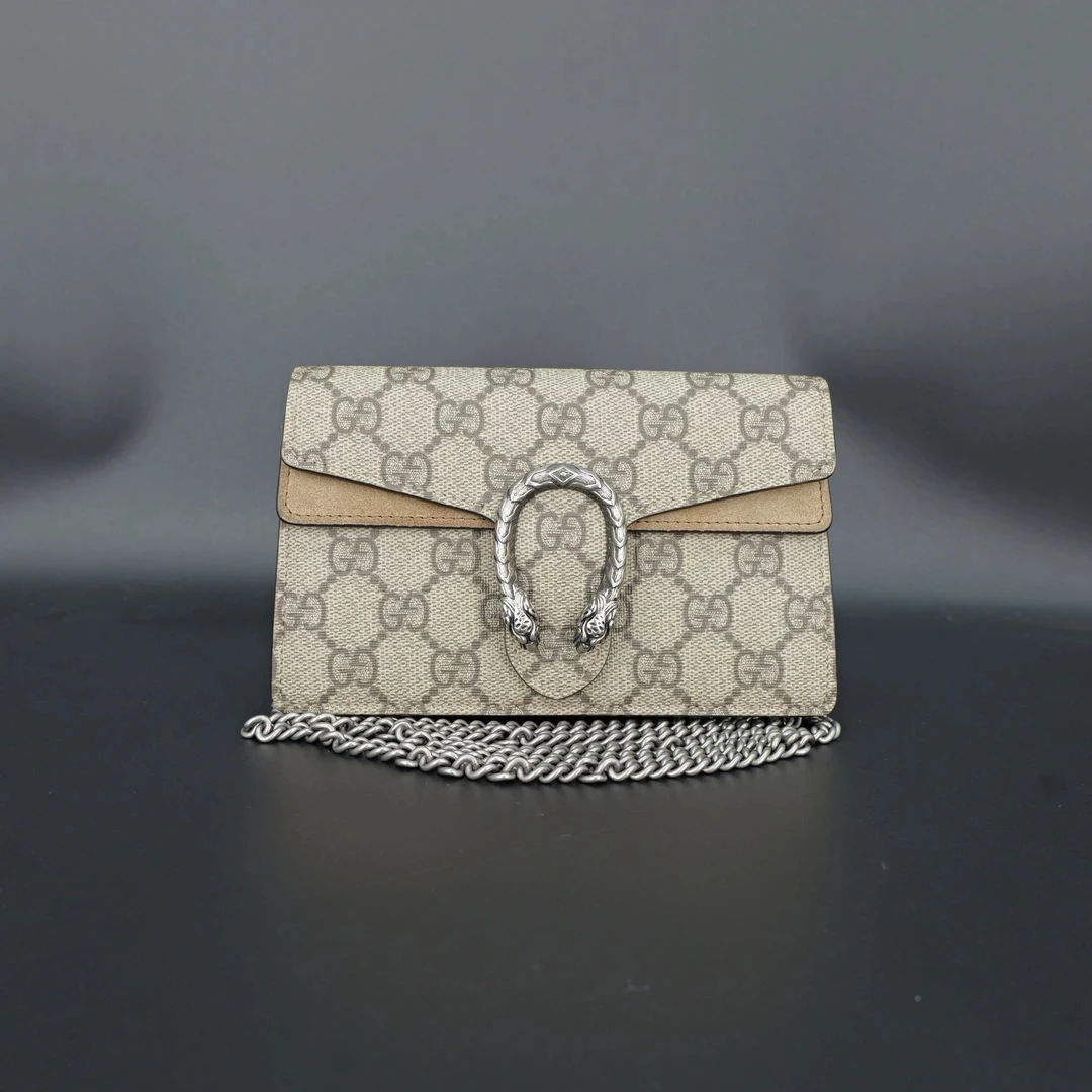 99新 GUCCI/古驰 古驰酒神mini驼色056