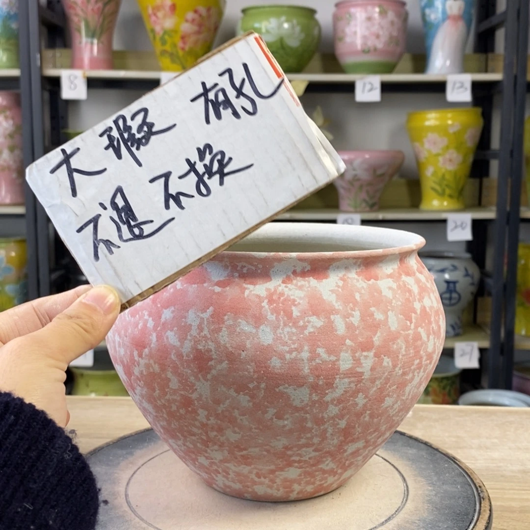 景德镇手工手绘陶瓷花盆