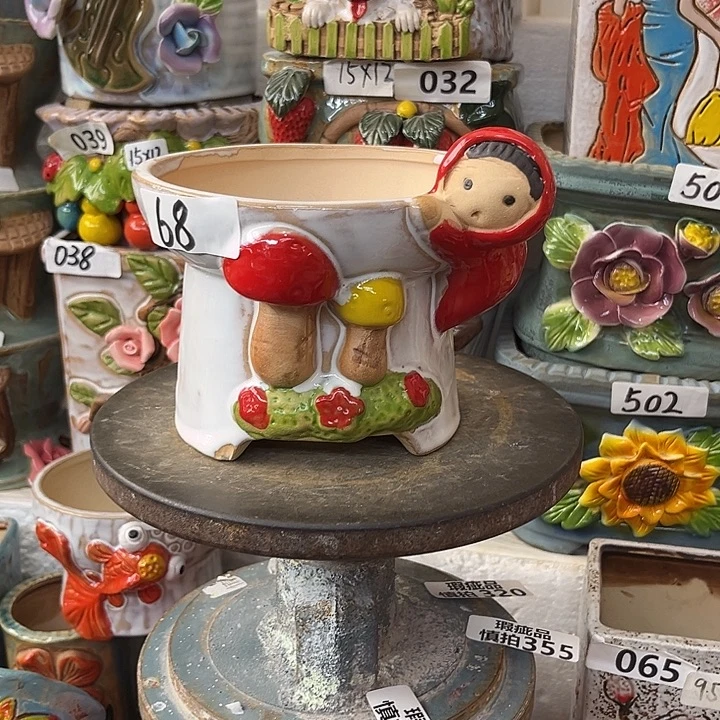 粗陶材质多肉花盆