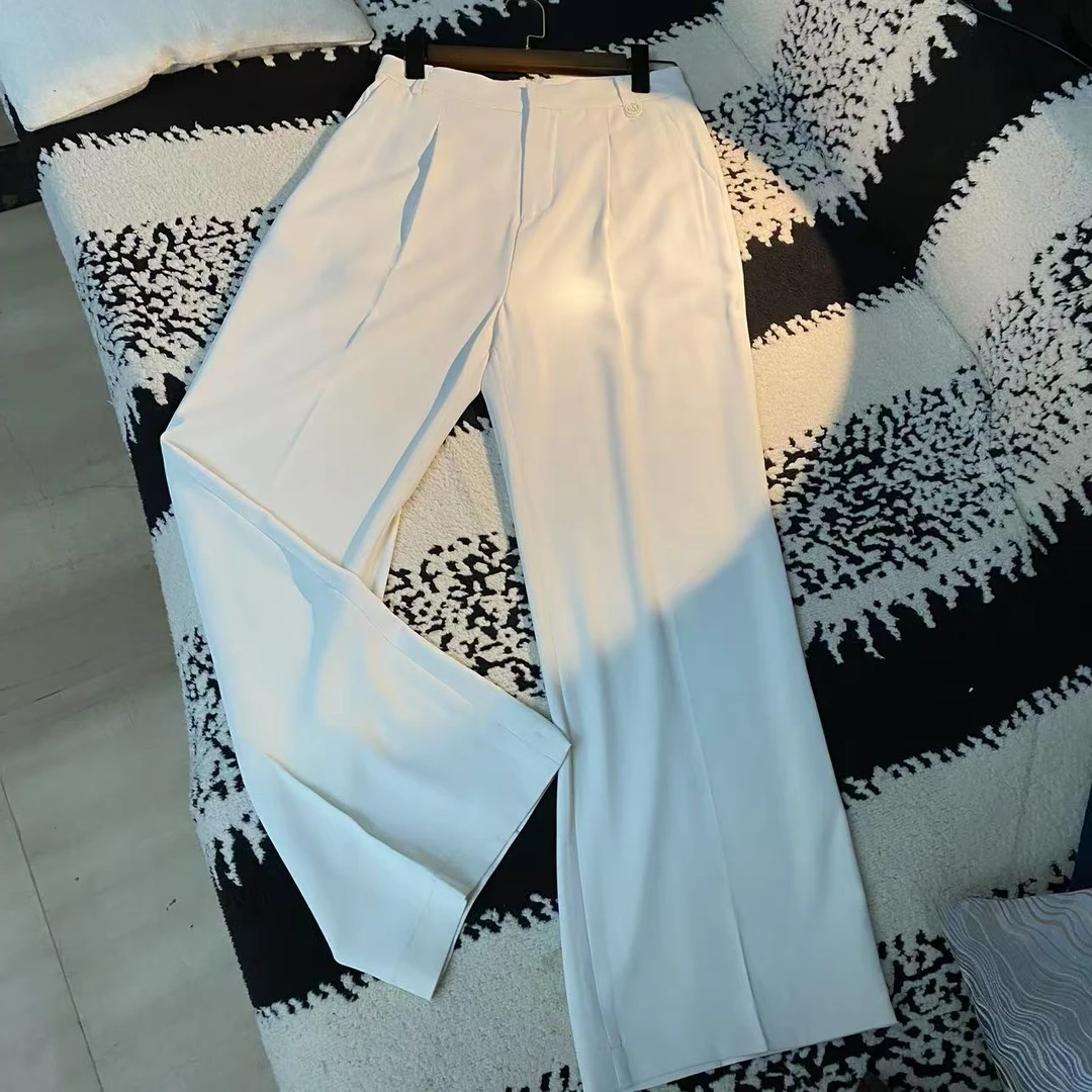 【K姐私家定制】夏季薄款透气阔腿裤西裤时尚休闲裤-w10