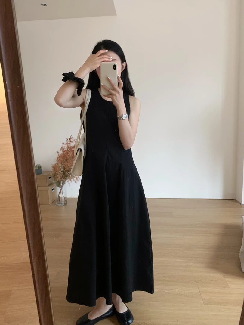 3211#气质收腰多巴胺掐腰连衣裙（裙+包包+头花）