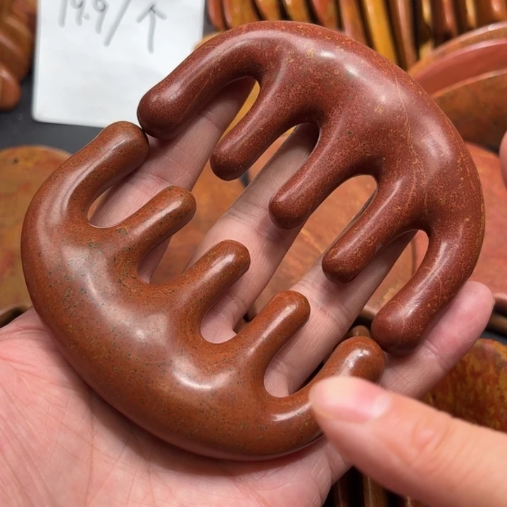 红砭石精品款五齿梳