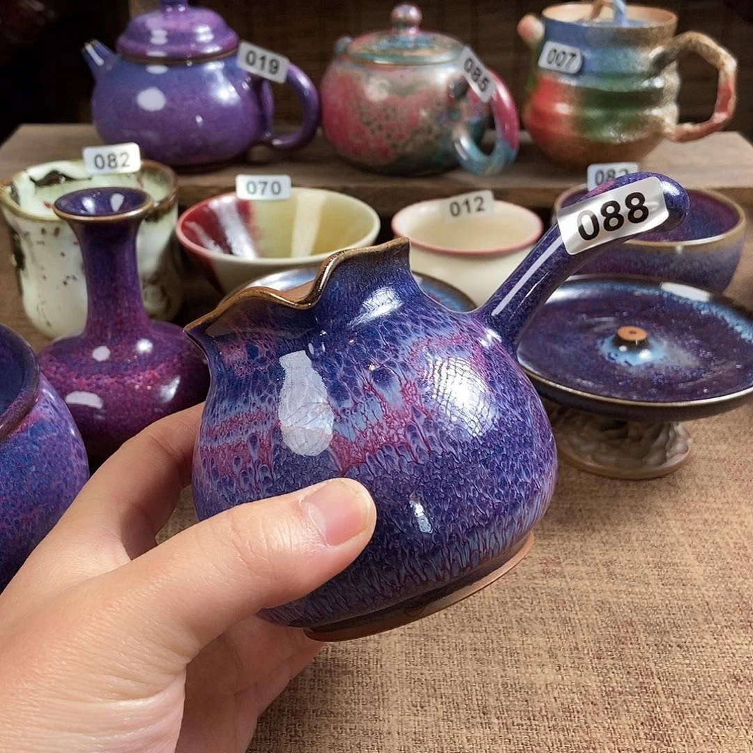 瓷片钧瓷茶壶茶具