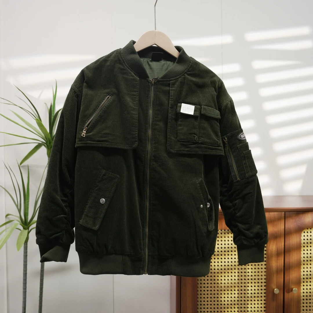 【街舞】潮牌男女工装风加厚款棉服外套7791-D1-4