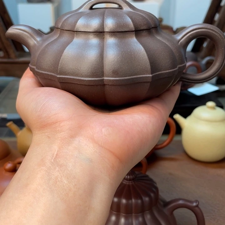 茶壶紫砂涘*14622李静线圆合菱