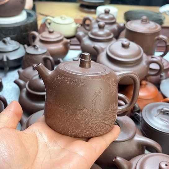 紫泥茶壶@**生黄龙山原矿