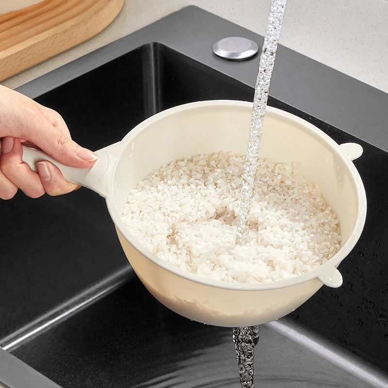 淘米神器洗米筛淘米盆细孔不漏米家用漏勺厨房洗水果洗菜沥水篮子