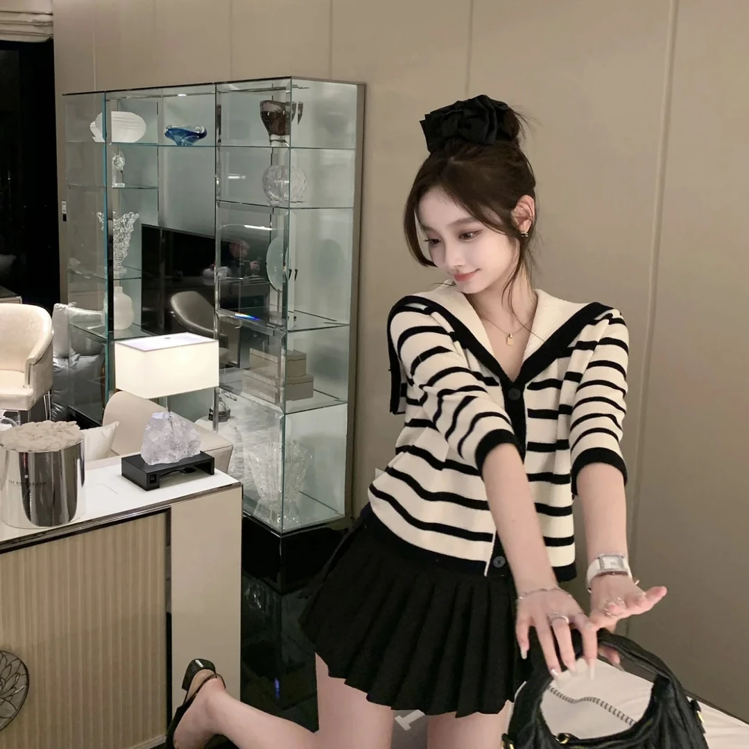 99新 DIOR/迪奥 bjq49/海军领开衫外套 羊绒 38码