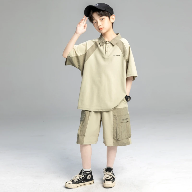 男童夏季套装2024新款夏装儿童休闲男孩运动网红套装【百纳】BF031