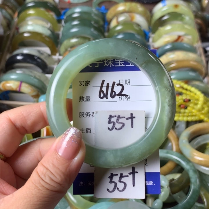 未镶嵌蛇纹石玉手镯6162